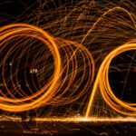 lightpainting à l'école Henri Matisse